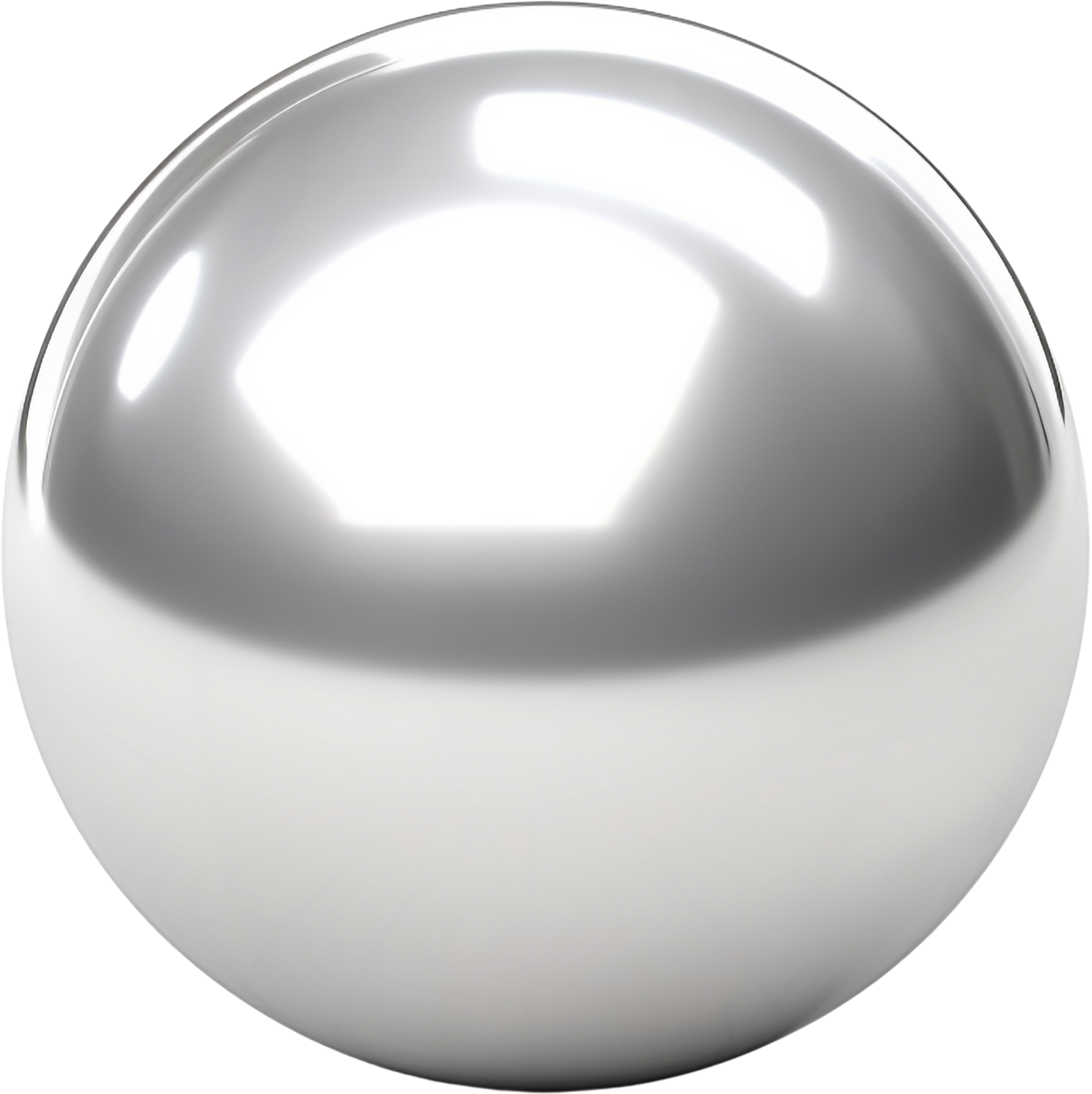 3D metallic silver ball clip art